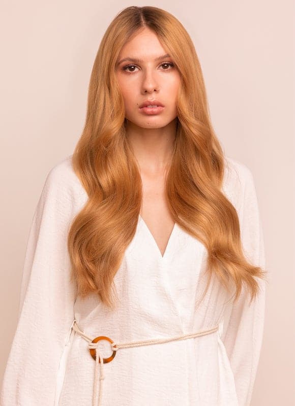 20palcové plné objemové clip-in prodloužení vlasů #14 Tmavě blond