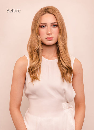 Extensiones de pelo Halo de 22 pulgadas en #16 Rubio Dorado Claro