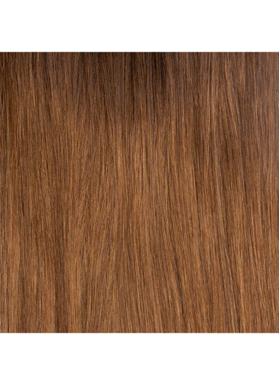 Extension de queue de cheval à clip 16 pouces Ombré Marron Foncé à Moyen