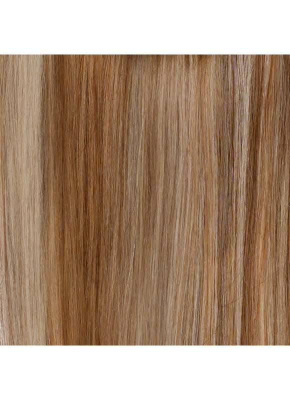 Extension de queue de cheval à clip de 16 pouces Bronde (mélange brun et blond) Balayage #F4A-4A8A613