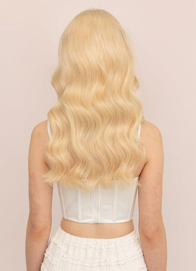 Extensions de cheveux à clipser 16 pouces volume complet #613 Blond décoloré