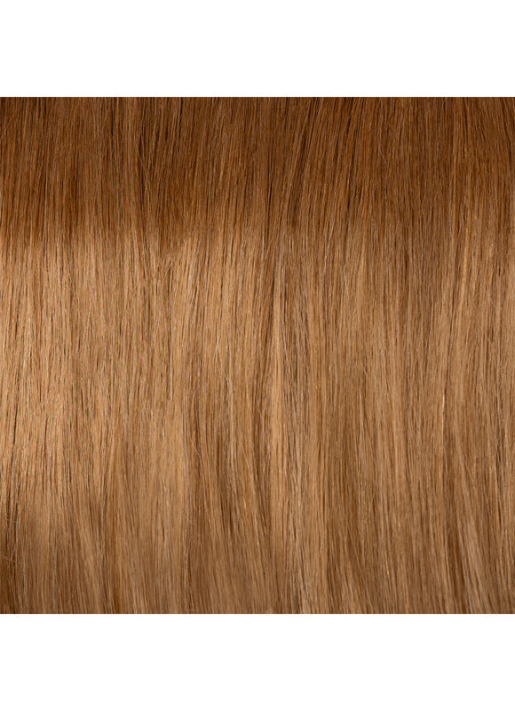16 Zoll Halo Extensions in Mittelbraun zu Goldblond Ombre