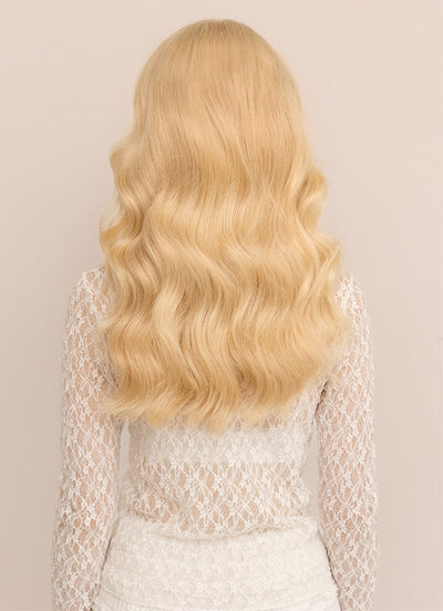 16 tommer halo hårforlængelser i #613 blegede blonde