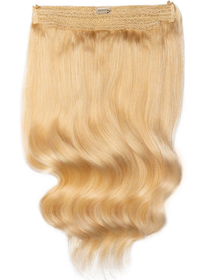 16 tommer halo hårforlængelser i #613 blegede blonde