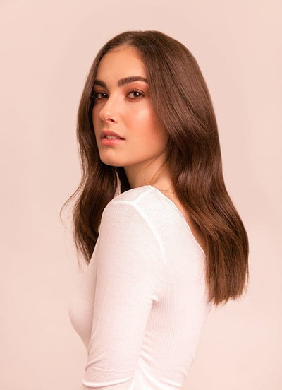 Extensiones de pelo Halo de 16 pulgadas en #2 Castaño Oscuro