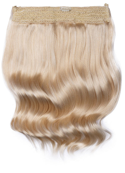 16palcové halo prodloužení vlasů ledová blond