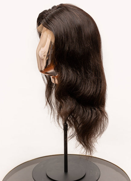 Peruca de Cabelo Humano com Renda Frente 16 Polegadas #Mia