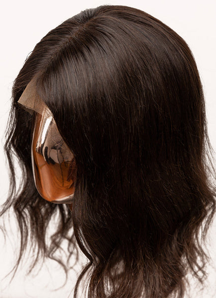 Peruca de Cabelo Humano com Renda Frente 16 Polegadas #Mia