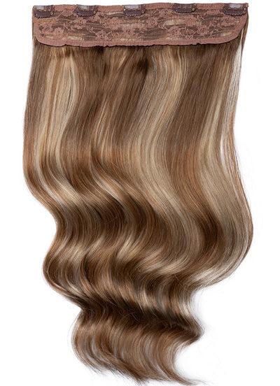 Clip in One Piece/ Voluminizador en Balayage Castaño y Rubio (Bronde) #F4A-4A8A613