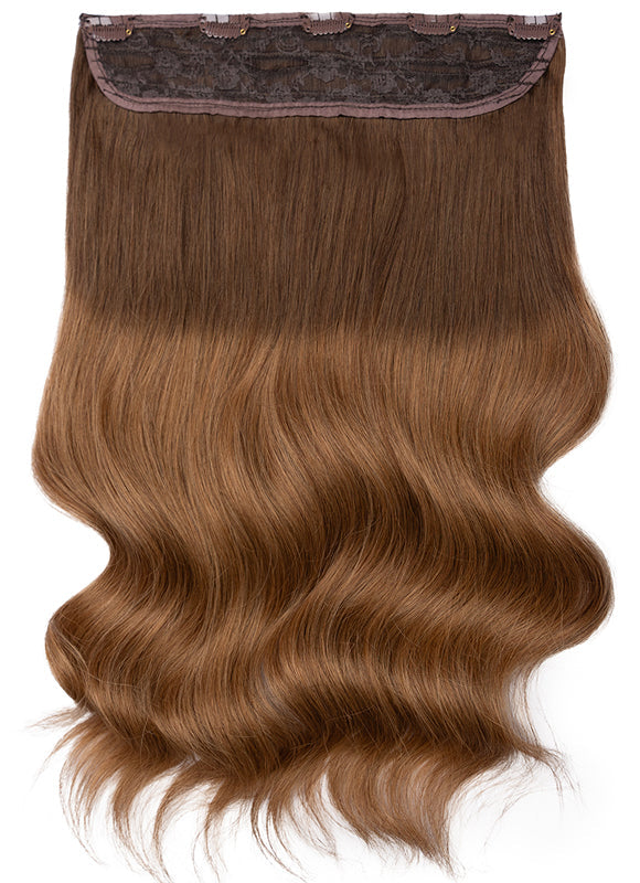 Clip-in One Piece Volumiser – Dunkelbraun bis Hellbraun Ombré