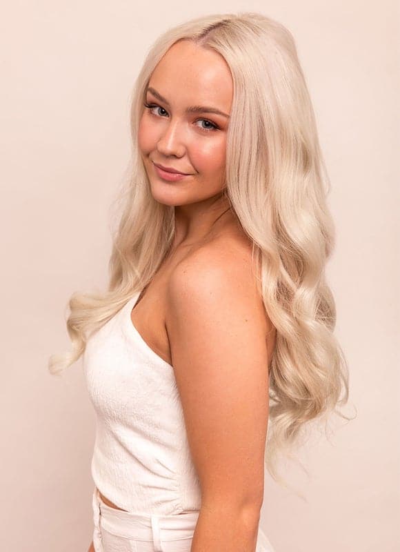 16palcové Ultimate Volume clip-in prodloužení vlasů #60W platinová blond