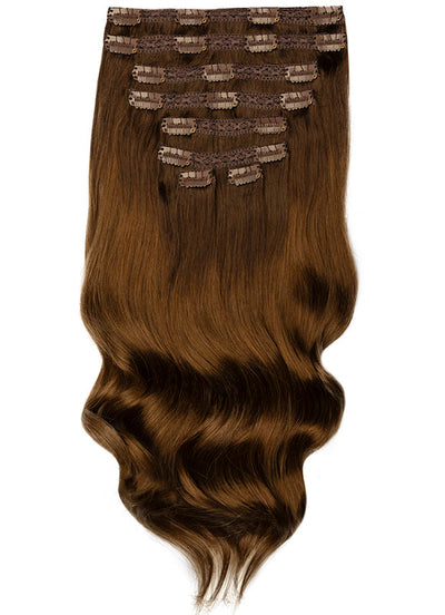 Extensions de cheveux à clipser Ultimate Volume 16 pouces Ombre brun foncé à moyen