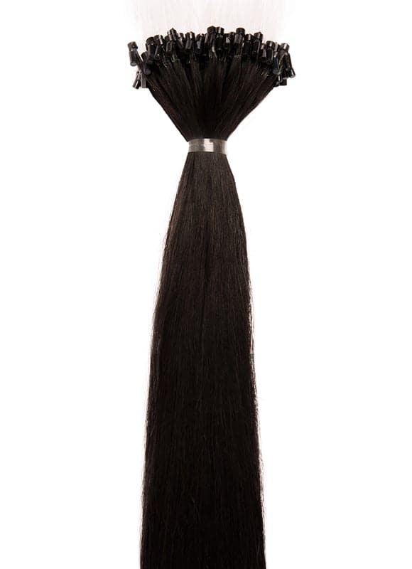 Extensiones de cabello Micro Loop de 20 pulgadas #1B Negro natural