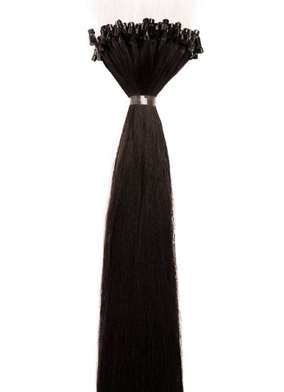 Extensiones de cabello Micro Loop de 20 pulgadas #1B Negro natural