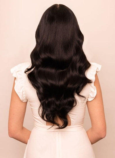 Extensions de cheveux à clip deluxe 20 pouces #1B Noir naturel