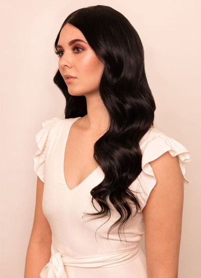 Extensions de cheveux à clip deluxe 20 pouces #1B Noir naturel