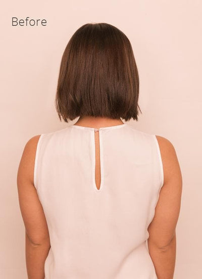 Peluca de cabello humano con encaje frontal de 20 pulgadas #6 Castaño claro