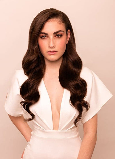 Extensions de cheveux à clip deluxe 20 pouces #2 Brun foncé