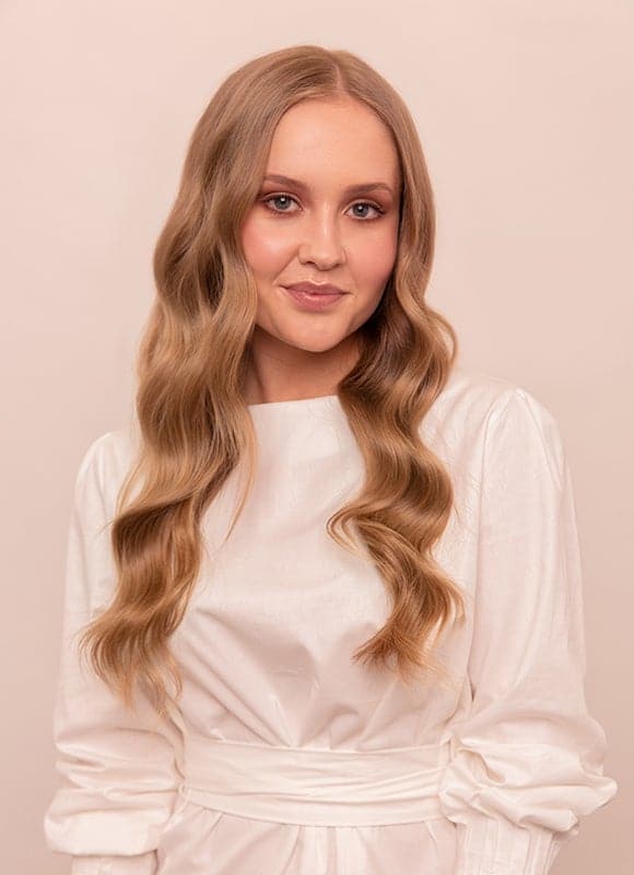 20palcové plné objemové clip-in prodloužení vlasů #18 Zlatá blond