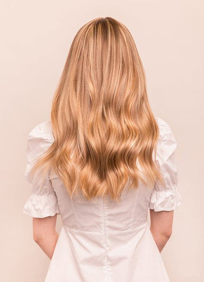 Extensions de cheveux à clip Ultimate Volume 16 pouces Brun clair avec mèches blond clair