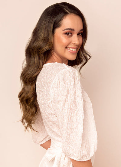Extensions de cheveux à clips Volume ultime 20 pouces Balayage moka et brun moyen