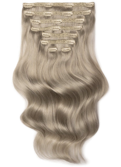 Extensions de cheveux à clip volume complet 20 pouces Argenté