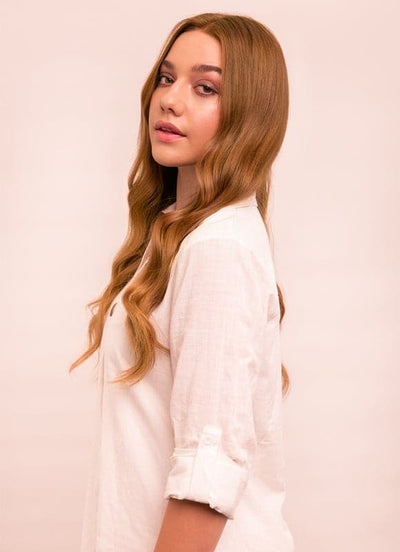 Extensions de cheveux à clip deluxe 20 pouces #8 Brun châtain