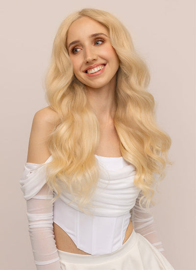 Extensions de cheveux Deluxe à clipser 20 pouces #613 Blond décoloré