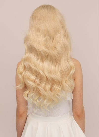 Extensions de cheveux à clipser 20 pouces Volume Complet #613 Blond Décoloré