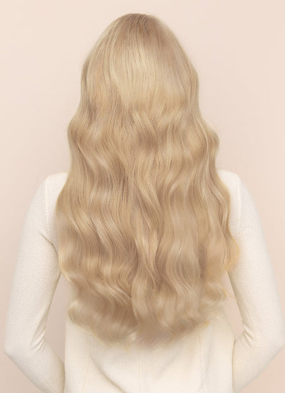Extensions de cheveux à clipser 20 pouces volume complet Blond glace