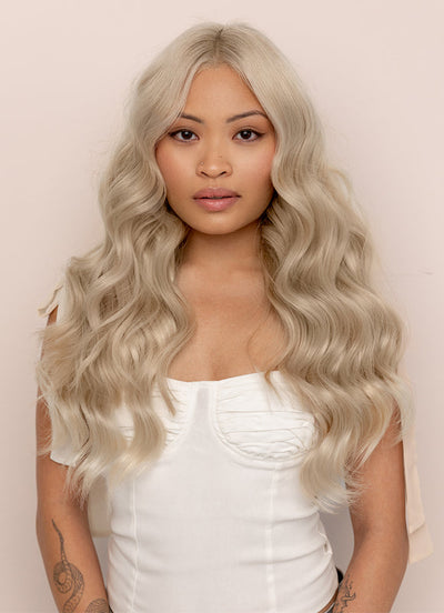Extensions de cheveux à clipser 20 pouces volume complet Gris clair