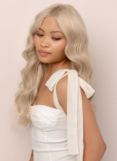 Extensions de cheveux à clipser 20 pouces volume complet Gris clair