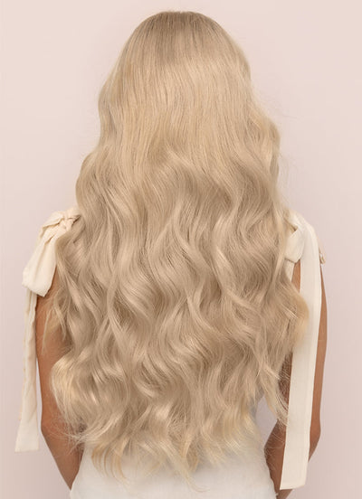 Extensions de cheveux à clipser 20 pouces volume complet Gris clair