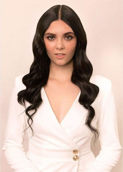 Extensiones de cabello Micro Loop de 20 pulgadas #1B Negro natural