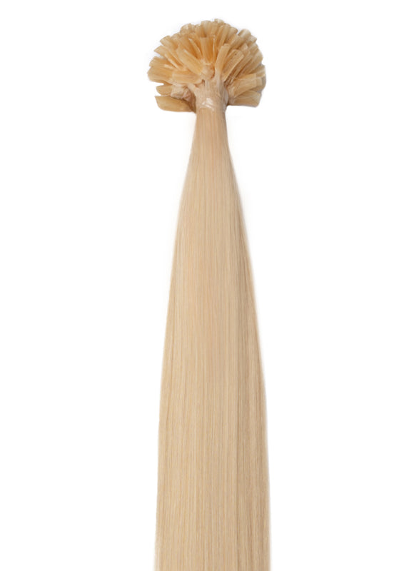 20 palců Keratinové spojení/ Fusion prodloužení vlasů Nehet/ U-Tip #Ledová blond