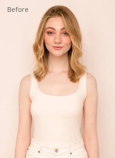 Extensiones de Pelo de Quita y Pon Sin Costuras de 20 Pulgadas Balayage Rubio Ceniza y Rubio Claro
