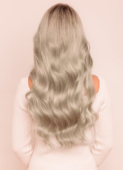 Extensions de cheveux à clip deluxe 20 pouces argentées