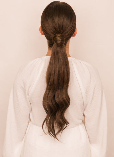 22 Inch Clip in Ponytail Extension #1C Mocha Brown