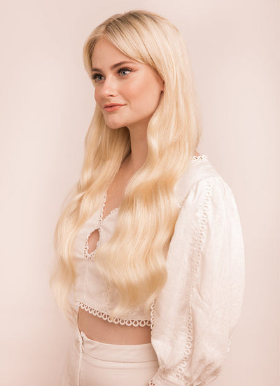 Extensions de cheveux halo 22 pouces en #60 Blond clair