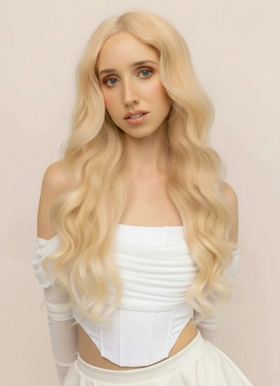 Extensions de cheveux Deluxe à clipser 24 pouces #613 Blond Décoloré