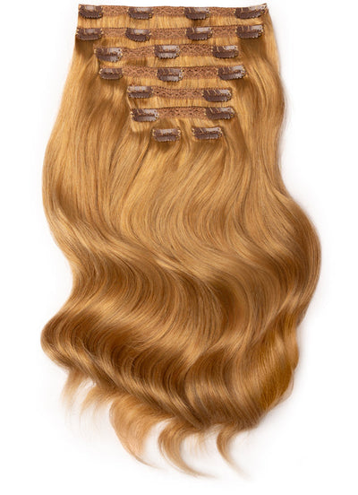 Extensions de cheveux à clip Deluxe 24 pouces #18 Blond doré