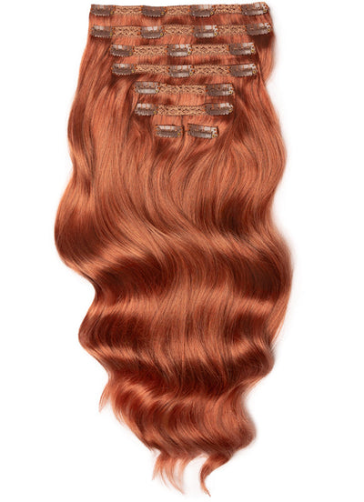Extensions de cheveux à clip Deluxe 24 pouces #33 Rouge acajou foncé