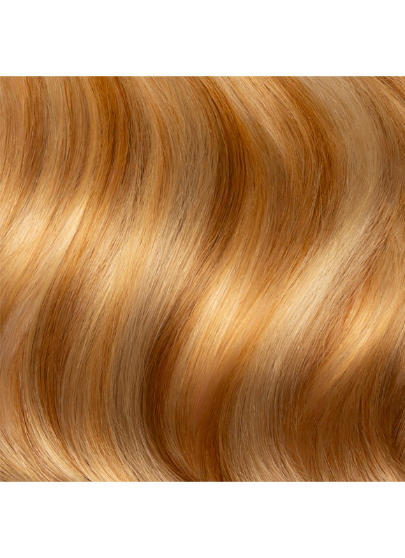 24palcové deluxe clip-in prodlužování vlasů světle hnědá se světlými blond melíry