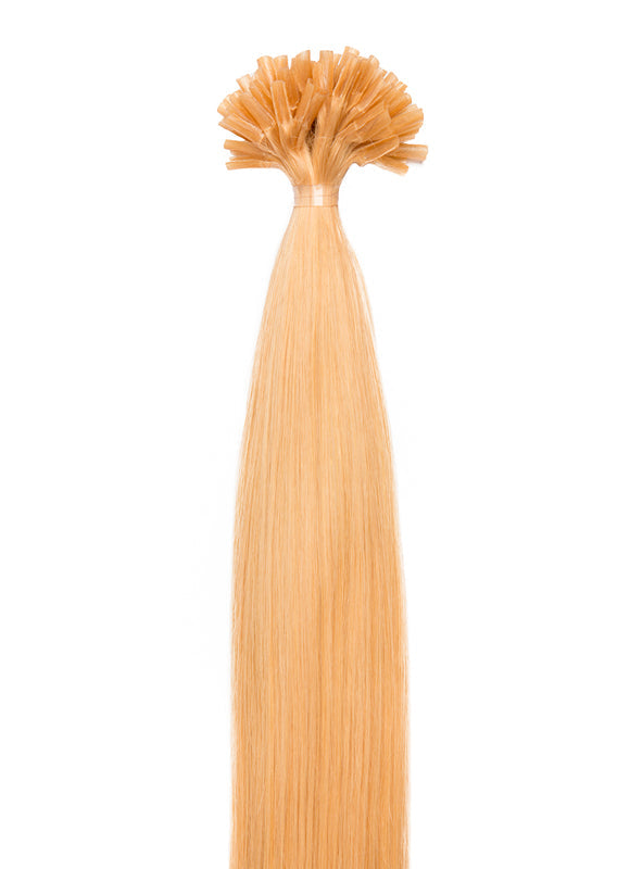 Keratinové prodlužování vlasů 24 palců Bond/Fusion Nehet/U-Tip #27 Jahodová blond