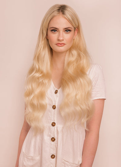 Keratinové prodlužování vlasů 24 palců Bond/Fusion Nehet/U-Tip #60 Světle blond