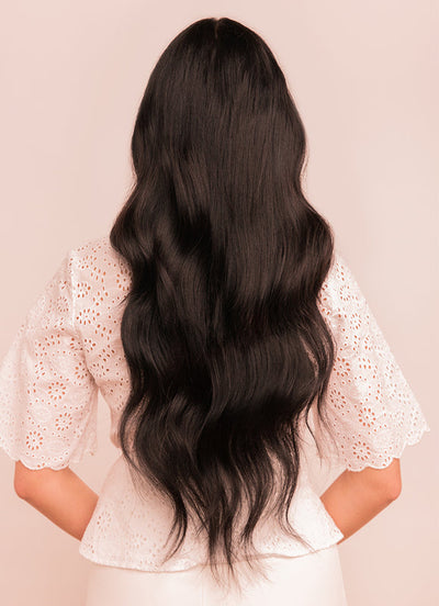 Extensions de cheveux à clip Ultimate Volume 24 pouces en #in 1B Noir Naturel