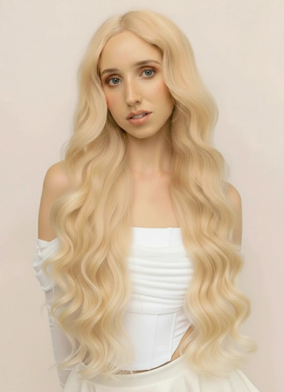 30palcové ultimátní objemové prodloužení vlasů na sponky #613 vybělená blond