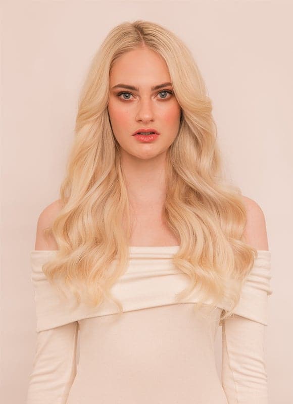20palcové deluxe clip-in prodloužení vlasů #60 Světle blond