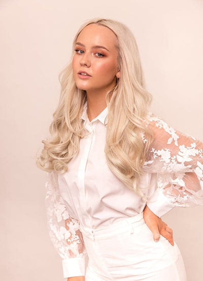 20 Zoll Remy Tape Haarverlängerungen Platinblond