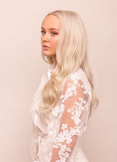 20 Zoll Remy Tape Haarverlängerungen Platinblond